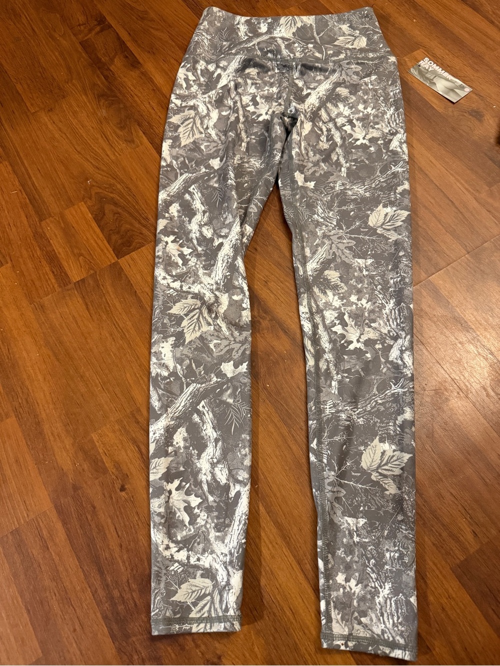 Women’s Gray Printed High-Waist Leggings